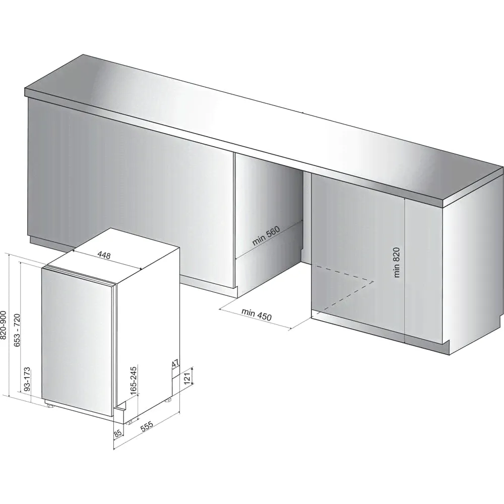 Машина посудомоечная встраиваемая Hotpoint-Ariston HSCIC 3M19 C